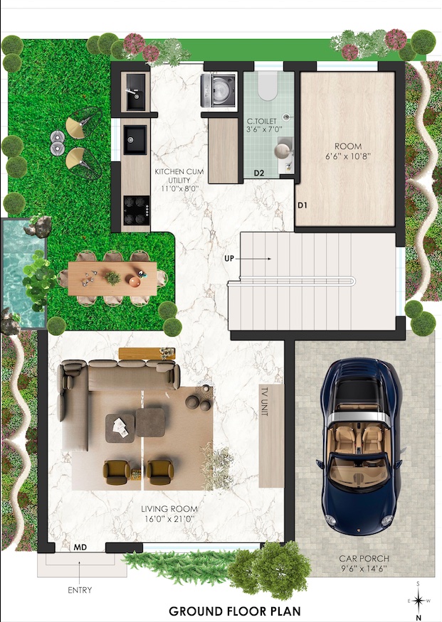 Triton Humming Valley , Ground Floor Plan